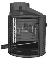 Канализационный перепадный водобойный колодец FD