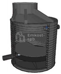 Канализационный перепадный водосливной колодец FD