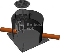 Ливневый колодец дождеприемный TERA D1000 H2500