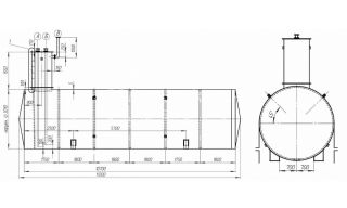 Резервуар горизонтальный стальной наземный одностенный РГСНО 65 - фото 2