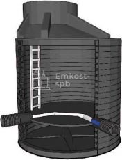 Канализационный лотковый угловой колодец FD