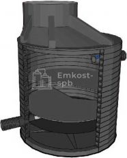 Канализационный перепадный водосливной колодец FD