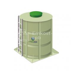 ГРИНЛОС Емкость 7 м3 вертикальная цилиндрическая наземная удлиненная