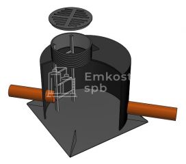 Ливневый колодец дождеприемный TERA D1200 H2000
