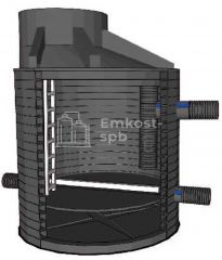 Канализационный колодец FD с трубчатым перепадом